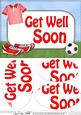 A5 Get Well Soon Football Oval Pyramage Topper