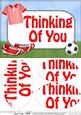 A5 Thinking of You Football Oval Pyramage Topper