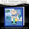 8 x 8 Domestic Goddess Bert Scalloped Corner Kit