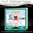 8 x 8 Bert Wears Black Tie Scalloped Corner Kit