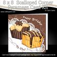 8 x 8 Fondant Fancies Birthday Cakes Scalloped Corner Kit