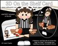 3D on the Shelf Card Kit - Rugby or Aus Football Girl Sheila