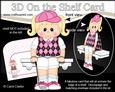 3D on the Shelf Card Kit - Golfing Girl Mary