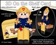 3D on the Shelf Card Kit - Firefighter Firewoman Faye