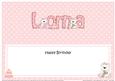 Large Dl Birthday Lorna Teddies Insert