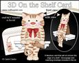3D on the Shelf Card Kit - Fudge the Ginger Stripey Cat