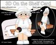 3D on the Shelf Card Kit - Lawn Bowls Old Woman Violet