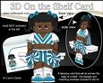 3D on the Shelf Card Kit - Little Ethnic Cheerleader Nyla