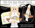 3D on the Shelf Card Kit - Little Tennis Girl Lexi