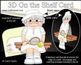 3D on the Shelf Card Kit - Little Tennis Old Lady Clara