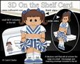 3D on the Shelf Card Kit - Little Ethnic Cheerleader Darby