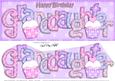 Large Dl Birthday Granddaughter Cupcakes Card & 3D Decoupage