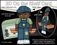 3D on the Shelf Card Kit - Little Ethnic Boy Caleb