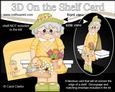 3D on the Shelf Card Kit - Gardening Old Lady Agnes