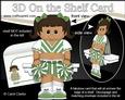 3D on the Shelf Card Kit - Little Ethnic Cheerleader Eliza
