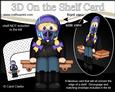 3D on the Shelf Card Kit - Little Motorcyclist Girl Betty