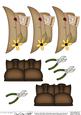 3D Gardening Hat, Boots & Secateurs Decoupage Designs