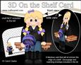 3D on the Shelf Card Kit - Little Motorcyclist Girl Betty