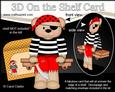 3D on the Shelf Card Kit - Austin Bear the Pirate