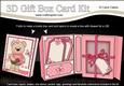 3D Livvy Bear's Coffee Break Gift Box Card Kit 3D Decoupage
