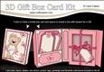 3D Livvy Bear's Kitty Kats Gift Box Card Kit 3D Decoupage