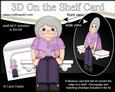 3D on the Shelf Card Kit - Little Old Lady Darts Player Joan