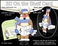 3D on the Shelf Card Kit - Christmas Carol Singing Rudolph