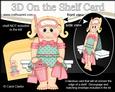 3D on the Shelf Card Kit - Little Snorkler Beach Girl Lara
