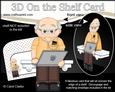 3D on the Shelf Card Kit - Silver Surfer Old Man Stan