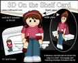 3D on the Shelf Card Kit - Little Wine Drinker Jean