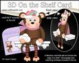 3D on the Shelf Card Kit - Christmas Snowballing Monkey
