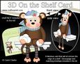 3D on the Shelf Card Kit - Christmas Snowballing Monkey