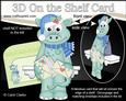 3D on the Shelf Card Kit - Christmas Denis Dinosaur