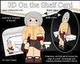 3D on the Shelf Card Kit - Wine Drinking Old Woman Wilma