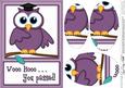 A5 Wise Owl You Passed Felties Oval Pyramage Topper