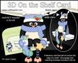 3D on the Shelf Card Kit - Little Christmas Penguin Stocking