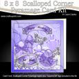 8 x 8 Birthday Perfumes & Butterflies Scalloped Corner Kit