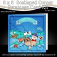 8 x 8 Birthday Pirates Scalloped Corner Kit