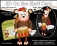 3D on the Shelf Card Kit - Little Christmas Drummer Monkey