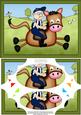 A5 Bert Goes Horse Riding Scallop Corners and Pyramage