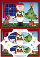 A5 Bert's Christmas Pudding Scallop Corners and Pyramage