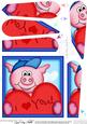 Ziggy Piggy's Heart Fan Pyramage Topper