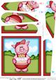 Syd Piggy's Birthday Cake Fan Pyramage Topper