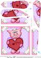 Zoe Piggy's Heart Fan Pyramage Topper