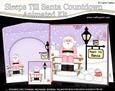 3D Xmas Santa Sleeps Till Santa Countdown Moveable Card