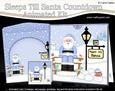 3D Xmas Santa Sleeps Till Santa Countdown Moveable Card
