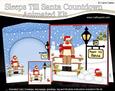 3D Xmas Rudolph Sleeps Till Santa Countdown Moveable Card