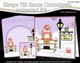 3D Xmas Rudolph Sleeps Till Santa Countdown Moveable Card