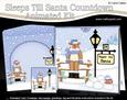 3D Xmas Rudolph Sleeps Till Santa Countdown Moveable Card