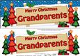 Large Dl Xmas Grandparents Trees Signpost 3D Decoupage